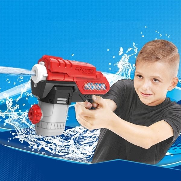 Pistola de juguete para niños, pistola de agua pulverizada remota eléctrica de alta presión para niños, parque de atracciones de playa al aire libre, juguete para regalo interactivo 220826