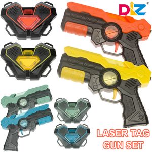 Gun Toys Laser Tag Battle Game Gun Set Pistolas de juguete de infrarrojos eléctricas Arma Niños Laser Strike Pistola para niños Niños Deportes al aire libre de interior 230705