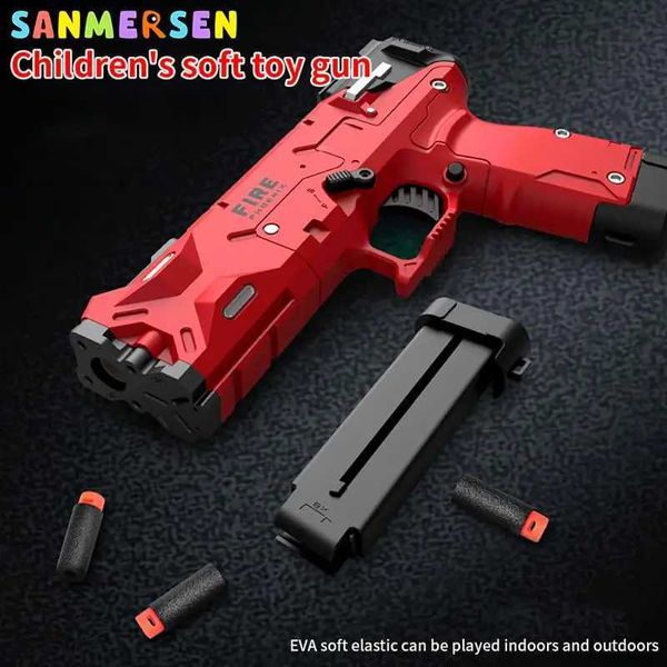 Pistolets Lanceur Lanceur Enfants Toy Gun Ejection Coquille Soft Bullet Gun Continu Luing Start sans charge CS Gun Arrow Gun Toy Game Outdoor 240307