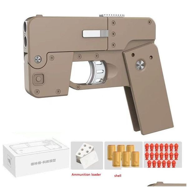 Toyadores de pistola Life Card Metal Plegado de juguete suave Acción de espuma de spray Air Regalo de cumpleaños para niños 230701 Entrega de caída Dhxfl