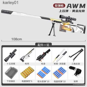Gun Toys M M24 98K Soft Bullet Sniper Rifle Foam Darts Childrens Toy Gun Model Outdoor Game CS Schieten YQ240413