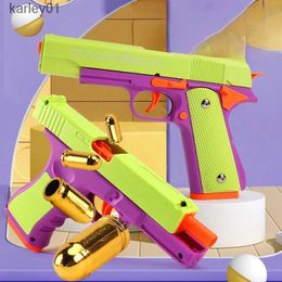 Pistoolspeelgoed M1911 Glock Speelgoedpistool Shell Uitgeworpen Soft Bullet Pistool Handleiding met kogels Meerkleurige Desert Eagle Blaster voor volwassenen Kinderen Jongens yq240307