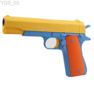Gun Toys M1911 balle molle jouet pistolet manuel pistolet pistolet Dart Blaster tir jouet faux pistolet pour enfants garçons cadeaux d'anniversaire jeux de plein air YQ240307
