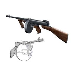 Gun Toys M1928 Modelo de juguete Tarjeta de papel 3D Hecho a mano Craft Building Sniper Rifle Set para niños Cosplay Juegos al aire libre Drop Delivery Gift Dhpxn
