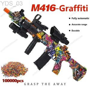 Gun Toys M416 Pistolet jouet pour enfants pistolet à cristal spécial M416 main intégrée répéteur électrique jouet garçon doux printemps jouet pour enfants YQ240307