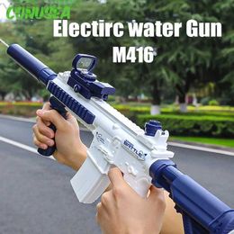 Gun Toys M416 pistolet à eau électrique pistolet 10M longue portée pistolets portables enfants plage d'été combat en plein air jouets de tir pour garçons jeux pour enfants YQ240307