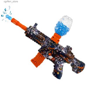 Gun Toys M416 Splash Ball Blaster Acción sin parada Sin gotas de agua Equipado con batería recargable Pistola automática para deportes al aire libre Adecuada para actividades en equipo 240327