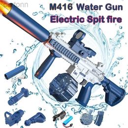 Toyadores de pistola M416 Agua Gun Gun Electric Automatic Airsoft Pistol Spurt Fire Water Guns Game Pool Party Party Juguete de agua al aire libre para niños 240408