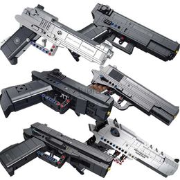 Gun Toys Military Desert Eagle M1911 G18 USP PPK M92 Pistool Model Bouwstenen MOC Pistool kan Bullet Bricks Toys For Boys Gifts 240416 schieten 240416