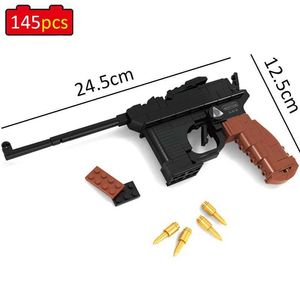 Gun Toys Militaire serie Revolver Desert Eagle AK47 Sniper Rifle Submachine Gun Building Block Childrens Toy YQ240413M203