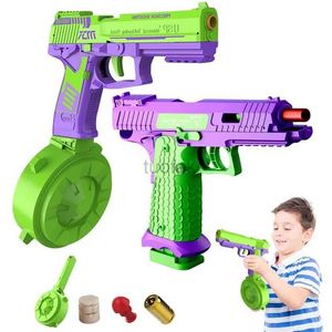 Pun Toys Mini 3d Model Toy 1911 Pistolas de pistola para niños Baletas para niños Sin fuego Lanzador de goma Fire Regalo Gravity Gravity Cub Supt Knife de zanahoria 240416