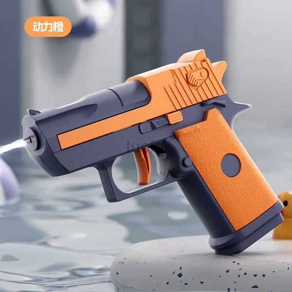 Pun Toys Mini Desert Eaglewater Gun Small ZP5 Revólver Manual Pistola Outdoor Beach Pobre Mecánica Continúa Fire Water Gun para niños 240416