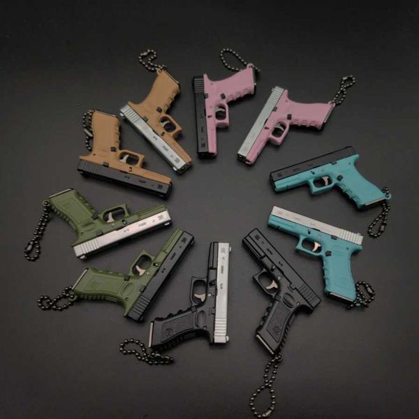Pistolet jouets Mini G17 jouets pistolets modèle alliage pistolet pistolets porte-clés jouet pistolet modèle jouet décoration pistolet 240307