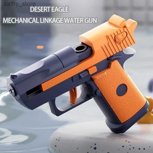 Gun Toys Mini Manual Water Gun Desert Eagle Pistol Shooting Game Fight Toy Gun water Play Summer Outdoor Toys For Children Boys GiftSl2404