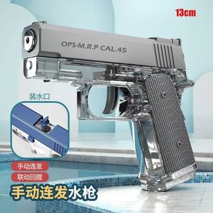 Pistool Speelgoed Mini Handleiding Water M1911 Desert Eagle Zomer Zwemmen Spelen Speelgoed Continu Afvuren Zwembad Outdoor Fun 230724