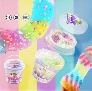 Eenhoorn DIY-kristalkleiset, Europees en Amerikaans regenboogslijm gekleurd kleispeelgoed voor kinderen