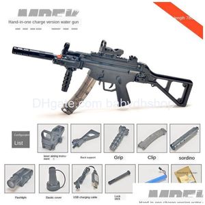 Pistoolspeelgoed Mp5 Speelgoed Verfbal Drop Burst Levering Blaster Gel Water Cs Kinderen Adts Game Sniper Boy Shoot Elektrisch geweer Voor Matic Gi Dh Dacg