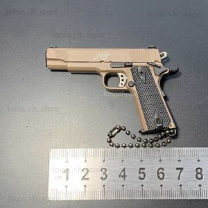 Gun Toys Nouveau 1/3 Alliage Mini 1911 Modèle de pistolet Porte-clés Pendentif Détachable Faux Jouet Pistolet pour PUBG Arme Adulte Enfants Cadeau D'anniversaire T240309