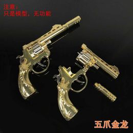 Pistola de juguete Nuevo modelo de revólver de hierro de metal pistola modelo de revólver de aleación de anime prop boy toy T2305102