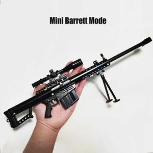 Toys New Barrett M416 Sniper Rifle Détachenable Jedi Survival Subcachine Gun Modèle ALLIAGE AKM PISTOL TOY GURS COLLECTION BARCHES T240428