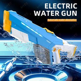 Gunspeelgoed Nieuwe elektrische absorptie Water Gun Handleiding Lancering 3in1 Toy Gun Fun Summer Outdoor Beach Fight Water Gun Toys Gifts voor volwassenen KIDSL2404