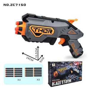 Toys de pistolet Nouveau fusil de tireur d'élite à balles souples électrique / arme de poing peut tirer Universal Eva Soft Bullet Dart Blaster Toy Toy Gift pour les enfants YQ240413Arx