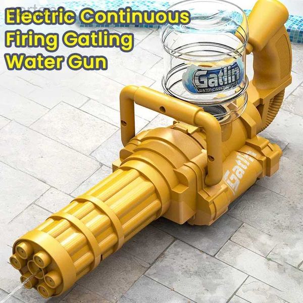 Toys Toys New Electric Water Gun High-Tech Automatic Water Soaker Guns Grand Capacité Summer Pish Party Place Outdoor Toy for Kid Adult 240408