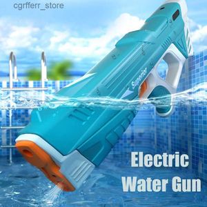 Gun Toys Nouveau type de pistolet à eau électrique avec technologie d'absorption d'eau automatique grande capacité éclatement plage bataille d'eau en plein air toy240327