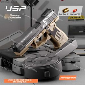 Gun Toys Nieuwe USP Mechanische Burst Shell Ejectie Soft Bullet Gun Boy Outdoor Game Battle Wapen Toy Toy Gun Birthday Giftl2404