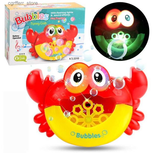 Pistolet jouets machine à bulles en plein air sèche-cheveux grenouille crabe bébé baignoire fabricant baignoire de natation eau savonneuse toy240327