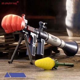 Gun Toys Outdoor Sports Childrens RPG Hand Grenade Rocket Laier vuist Soft Bullet Toy Accessoires Militair model CS Game Gift QG460 YQ24041392AC