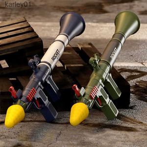 Gun Toys Outdoor Sports Childrens RPG Hand Grenade Rocket Laier Fist Soft Bullet Toy Accessoires Militair model CS Game Gift QG460 YQ240413