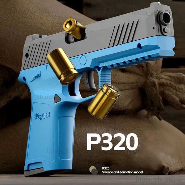 Gun Toys P320 Shell Eyección Airsoft Lanzador Continuo Firingt Pistola Soft Dart Bullet Toy Gun CS Arma al aire libre para niños Adultos T240309