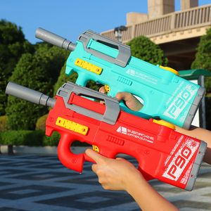 Pistolet Jouets P90 Pistolet À Eau Électrique HighTech Enfants Jouets En Plein Air Plage Piscine Grande Capacité Été Gel Pistolet À Eau pour Adultes 230705