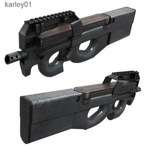 Toyadores de pistola Modelo de papel FN P90 Pistola de buceo 1 1 3D Puzzle DIY Educational Toy YQ240413