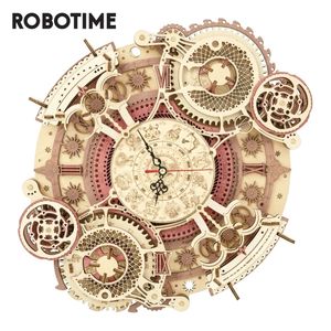 Pistolet Jouets Robotime Zodiac Horloge Murale TIME ART 3D Puzzle En Bois Modèle Building Block Kits DIY Cadeau pour Enfants Enfant Adulte Décor À La Maison 230705