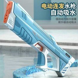 Juguetes de arma de arena agua divertida juguete de pistola de agua eléctrica explota a los niños a alta presión y fuerte carga de agua pulverización automática juguete gunl2405