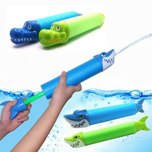 Pistoolspeelgoed Sand Speel Water Fun Summer Animal Head Water Gun Childrens Toy Pistol Blaster Outdoor Game zwembad Shark Crocodile Sprayer Childrens Toyl2405