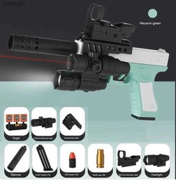 Pistolet Jouets Shell Ejection Glock Jouet Pistolet Pistolet À Balles Molles G17 Pistolet Airsoft Faux Pistolet Modèle De Tir En Plastique pour Enfants Adultes yq240307