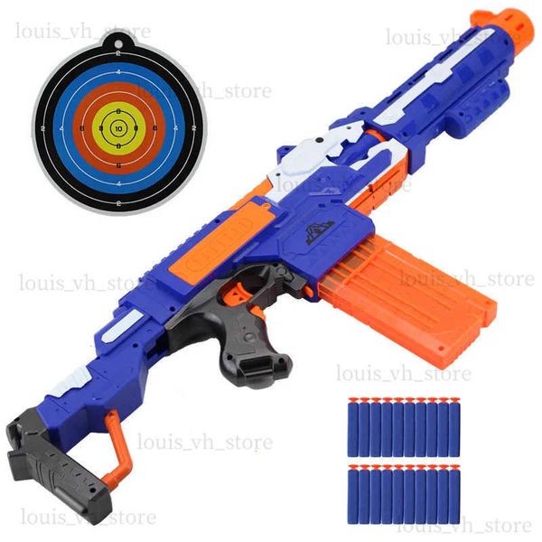 Pistolas de juguete Soft Bullet Toy Guns Espuma eléctrica Dart Blaster Pistola falsa con objetivo para niños Niños Regalos de cumpleaños Cosplay Juego al aire libre T240309