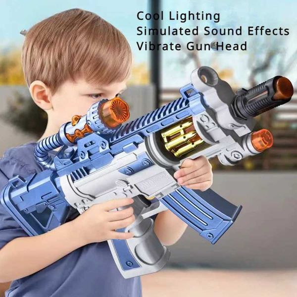 Toyadores de pistola Efecto de sonido Spinning LED LED UP Toy Toy Gun Ak47 Pistola Submarina de pistola Policía Propiedad Juega Prop Kids Birthday Gift 240417