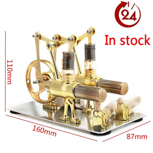 Juguetes de pistola Motor Stirling Equilibrio Modelo en miniatura Tecnología de energía de vapor Ciencia Generación Experimento Juguete 230705