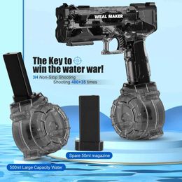 Jouets de canon Strong Gloves Electric Water Gun Toy entièrement automatique pistolet pistolet continu pistolet d'été jouet D240525