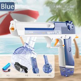 Toys pistolets Summer Hot 1911 Water Gun Electric Pistol Tiring Tot Full Automatic Automatic Gun Pool Pool Planche For Kids Children Gift 240408