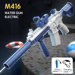 Toys de pistolet Summer Hot M416 Water Gun Pistric Pistric Shooting Tot Full Automatic Summer Beach Shoot Toot For Kids Children Boys Filles Giftl2404