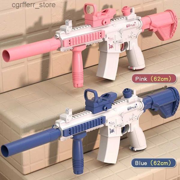 Gun Toys Été chaud M416 pistolet à eau pistolet électrique jouet de tir entièrement automatique été plage tir jouet enfants garçons et filles 240327