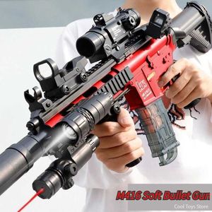 Toys Toys Toy Boy Gun M416 Toy Rifle Sniper Soft Bullet Manual Launcher Foam Darts Spray Gun Childrens Shooting Game T240524