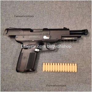 Gun Toys Toy Fn Five-Seven Laser Blowback Pistol Shell Ejection Launcher met lege slotfunctie voor Adts Boys Children Shooting Dr Dhx7u