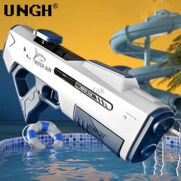 Gun Toys Ungh Automatisch absorberen Water Gun Summer Electric Beach Water Gun Buiten speelgoed Fighting Water Battle Game Gift voor kinderen 240416