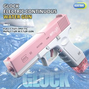 Gun Toys Water Gun Electric Glock Pistol Shooting Toy Full Automatic Summer Water Beach Toy For Kids Children Boys Girls Adults 230718